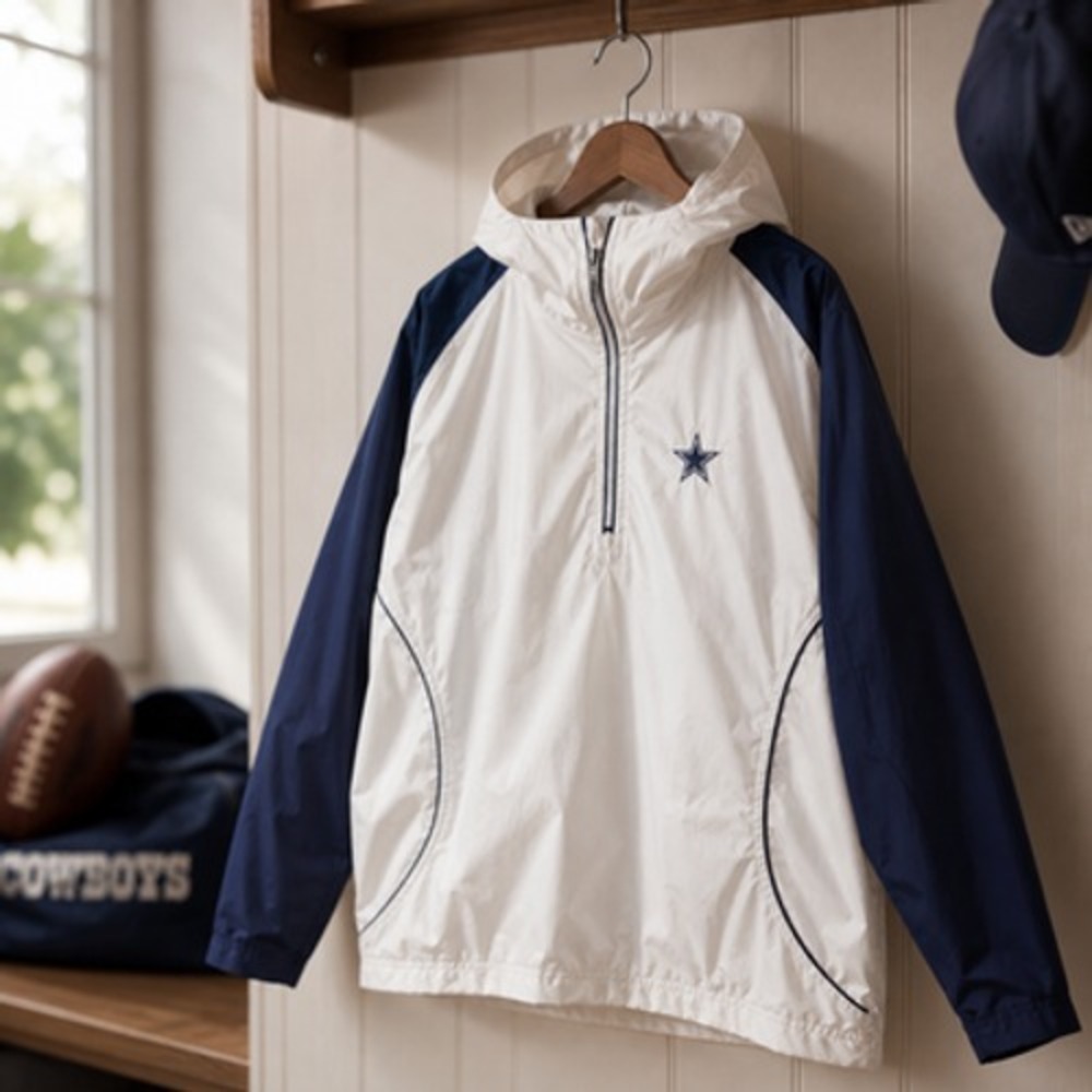 Dallas Cowboys Jacket Mens XL White Hooded Full Zip NFL Football - Picture 3 of 9